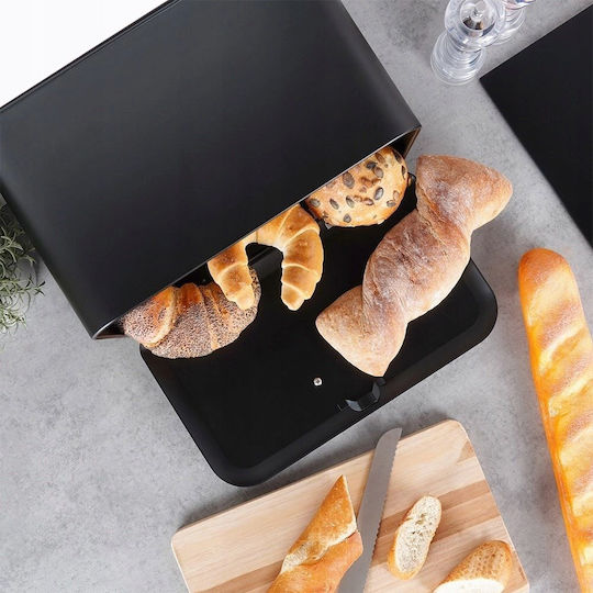 Vilde Bread Box Metallic Black 35.5x20.5x20cm