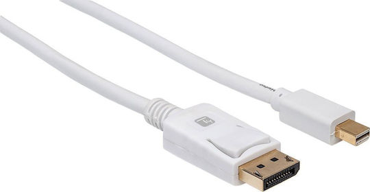 Techly Cable DisplayPort male - mini DisplayPort male 3m Λευκό