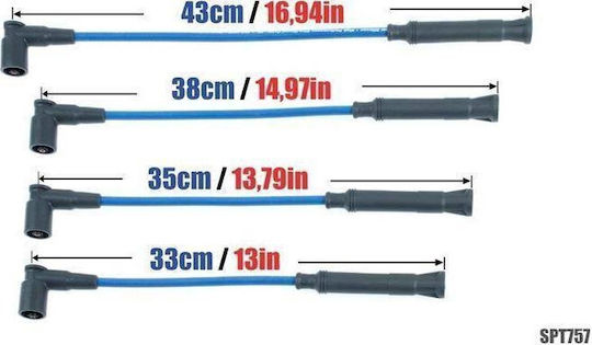 Καλώδια Ανάφλεξης Powertec Powertec Bmw 316i 318i Z3 1.6-1.9l 93-03 Μπλε