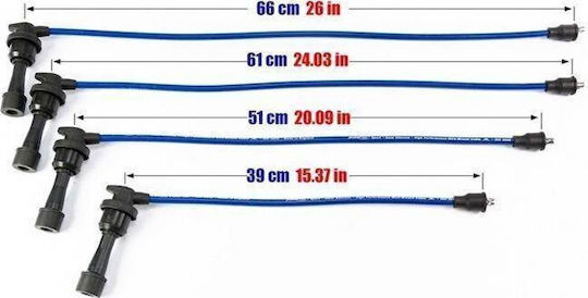 Καλώδια Ανάφλεξης Powertec Powertec Mitsubishi Eclipse Ii 4g63 4g63t 95-98 Μπλε