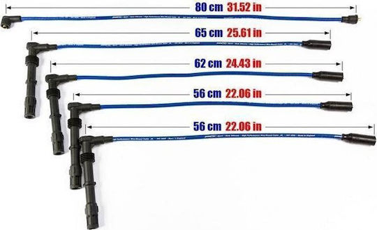 Cabluri de aprindere Powertec Powertec Ford Escort Mk6 Sierra 2.0l Cosworth 90-95 Albastru