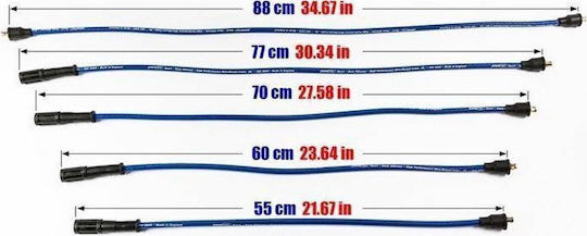Καλώδια Ανάφλεξης Powertec Powertec Fiat 131 132 Argenta Regata 1.6 2.0l 72-87 Κόκκινα