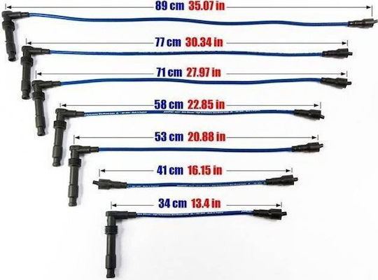 Powertec Ignition Cables Powertec Opel Omega A Senator 3.0 V6 89-94 Red