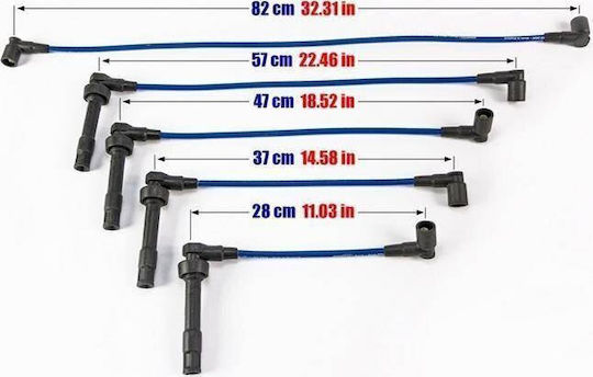 Запалителни кабели Powertec Powertec BMW M3 E30 2.3L 86-92 Сини