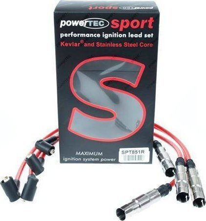 Powertec Ignition Wires Powertec Audi A3 A6 Seat Leon VW Golf 1.6 2.0L Red