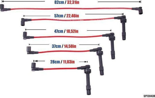 Запалителни кабели Powertec Powertec BMW M3 E30 2.3L 86-92 Сини