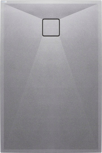 Deante Ορθογώνια Γρανίτης Ντουζιέρα 120x70cm Γκρι