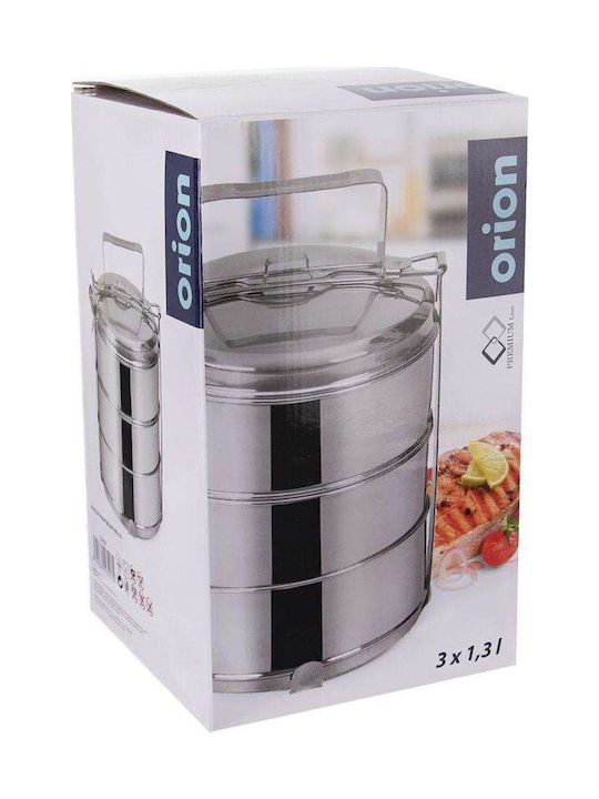 Orion Δοχείο Φαγητού Inox Ασημί 3lt