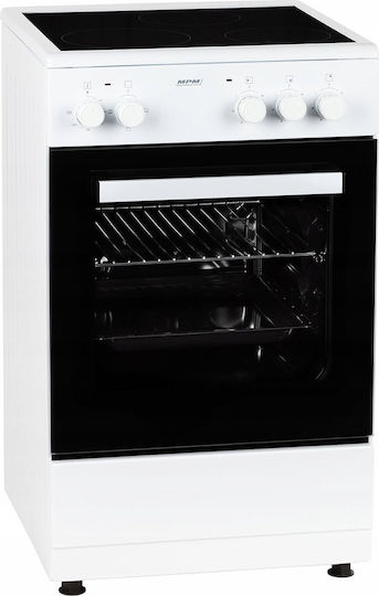 MPM Aragaz 48lt cu Plite Ceramice L50cm. Albă