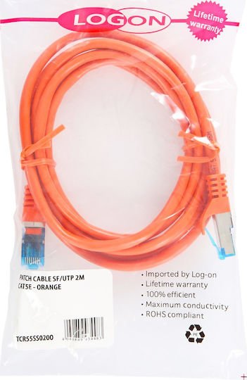 Logon SF/UTP Cat.5e Ethernet Network Cable 1.5m Orange 1pcs