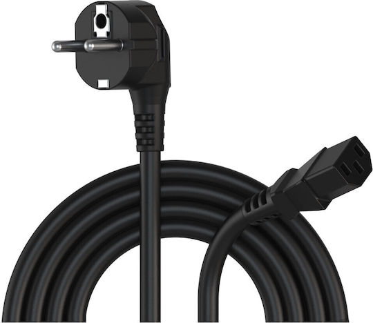 Procab Stromkabel Procab Cab490/1 Schuko-Stecker Euro-Buchse PVC-Kabel 3 x 1,5 mm² 1 m