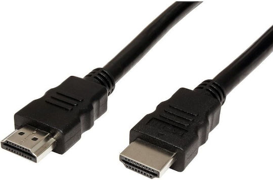 Value Angle Cable HDMI male - HDMI male 5m Μαύρο