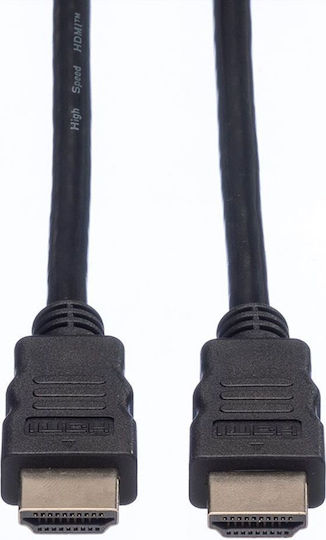 Value Angle Cable HDMI male - HDMI male 5m Μαύρο