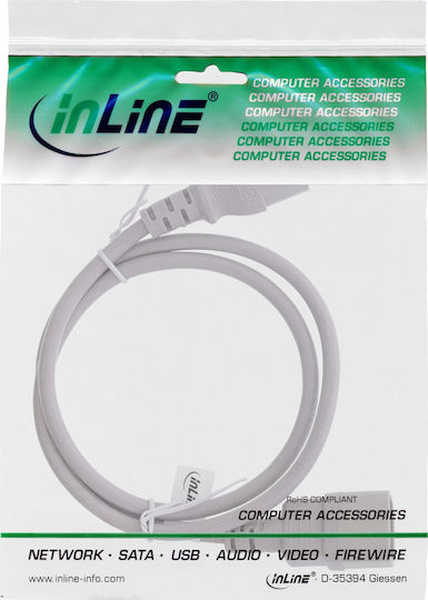 Cablu de alimentare extensibil inline C13 C14 Gri 1,5m