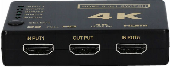 Pawonik Switch 5x Hdmi Διακοπτης Διανομεας Ultra Hd 4k