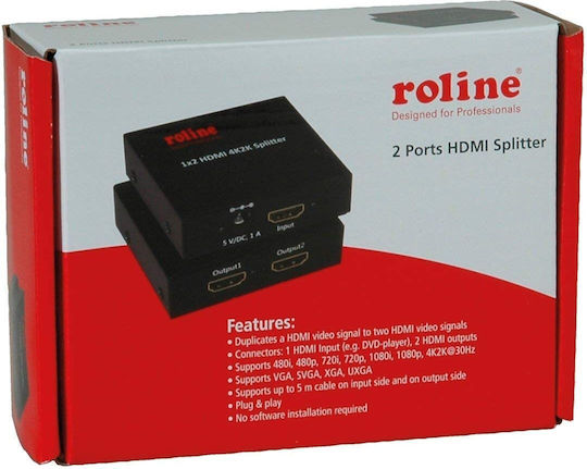 Διαχωριστής Roline 2 X Hdmi 14.01.3555