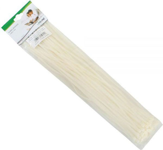 InLine Δεματικά Καλωδίων Πλαστικά 450mmx4.8mm σε Λευκό χρώμα (100τμχ) (59964O)