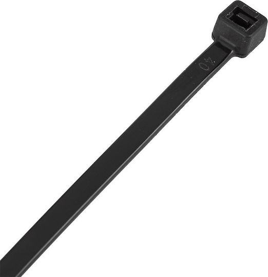 Neo Plastic Cable Ties 200mm x 3.6mm in Black Colour (100 pcs)