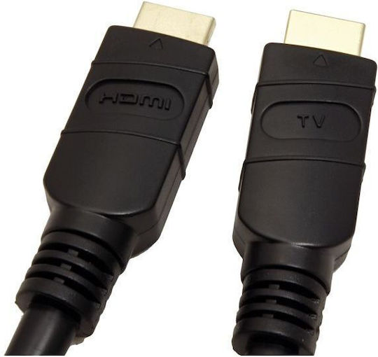 Value Angle Cable HDMI male - HDMI male 20m Black