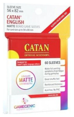 Gamegenic Catan Matte Card Sleeves 60pcs Transparent