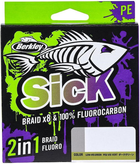 Berkley Sick Braid + Fluoro Two In One Line 0.12mm 11.2kg 150m Fc 0.30mm 7kg 50m