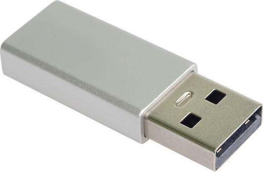 Premiumcord USB-C auf USB-A 2.0 Adapter Silber