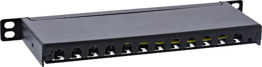 Inline Inline 10" Πίνακας Patch Cat.6a 0.5u 12-port Προστασία Σκόνη Μαύρο