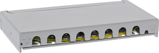 Inline Inline Πίνακας Patch Cat.6a 0.5u 8 Θύρες Τραπέζι Τοίχο Ράγα Προστασία Σκόνη Γκρι