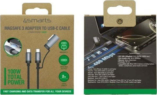 4Smarts USB 2.0 Cable USB-C male - USB-C 100W Black 2m