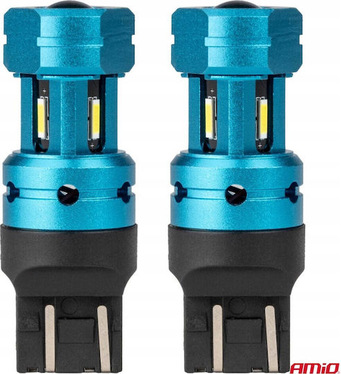 AMiO Lamps Car T20 / W21/5W Canbus LED 6000K Cold White 12-24V 2pcs