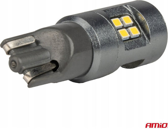 AMiO Лампи Автомобила T10 / W5W Canbus LED 5500К Хладно бяло 12-24V 2бр