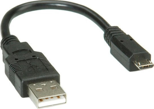 Roline Regular USB 2.0 to micro USB Cable 0.15m (11.02.8310) 1τμχ