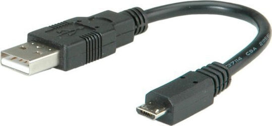 Roline Regular USB 2.0 to micro USB Cable 0.15m (11.02.8310) 1τμχ