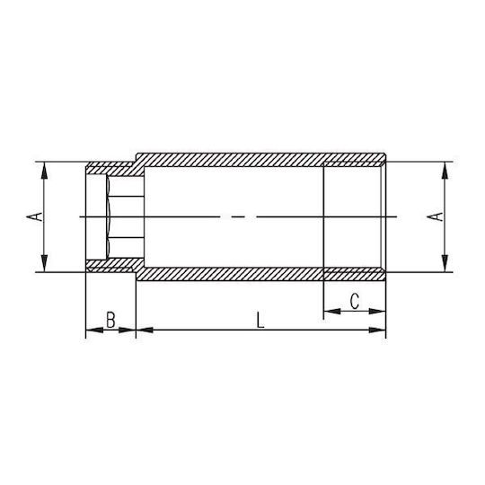 Ferro Προέκταση Καστάνιας με Καρέ 3/4" και Μήκος 60mm