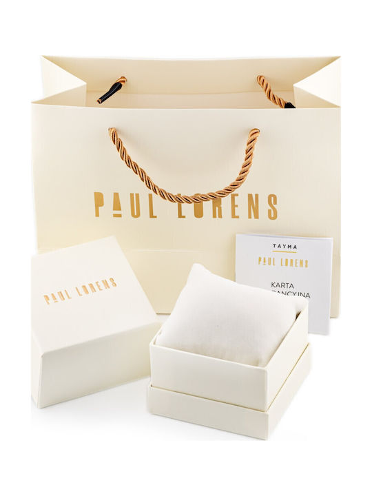 Paul Lorens Women's Watch with Black Leather Strap