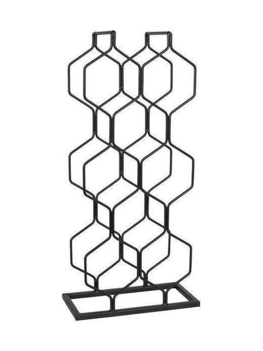 Vilde Free Standing Wine Rack Metallic Black 23x11x48cm