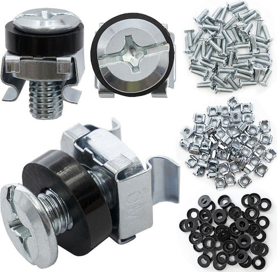 Qoltec Mounting Kit M16 Rack Cabinets 50pcs