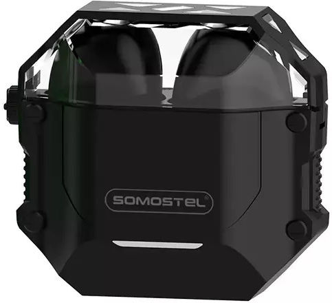 Somostel SMS-i550SC Earbud Bluetooth Handsfree Ακουστικά με Θήκη Φόρτισης Μαύρα