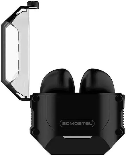 Somostel SMS-i550SC Earbud Bluetooth Handsfree Ακουστικά με Θήκη Φόρτισης Μαύρα