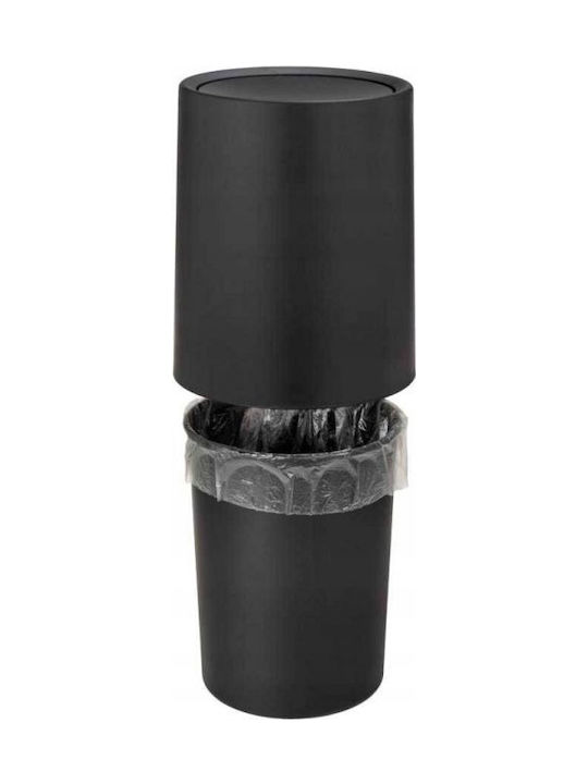 Wenko Plastic Waste Bin Black 6L