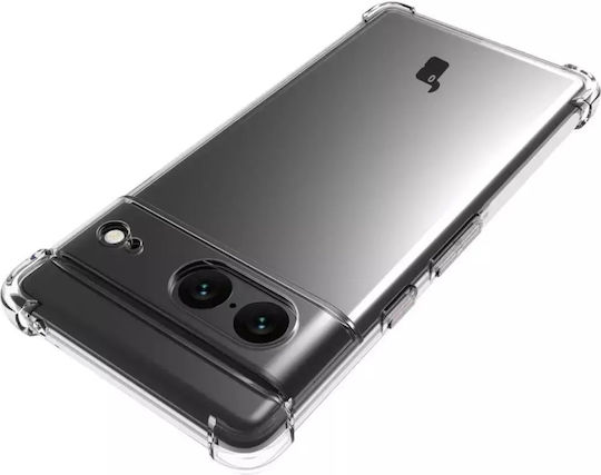 Bizon Clear Pack Case & 2x Screen Glass Umschlag Rückseite Gehärtetes Glas Set mit Glas Transparent (Google Pixel 7)