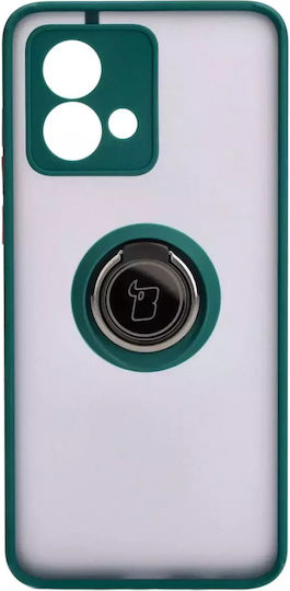 Bizon Hybrid Ring Back Cover Σιλικόνης / Tempered Glass Πράσινο (Moto G84)