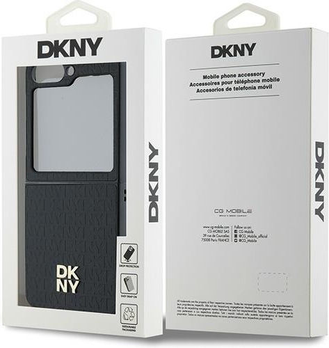 DKNY Pouch Back Cover Δερμάτινο Μαύρο (Galaxy Z Flip6)