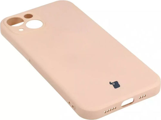 Bizon Silicone Case Back Cover with Pink Neck Strap for iPhone 13