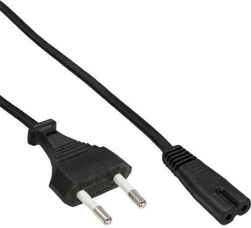 InLine Euro / IEC C7 - Euro / IEC C7 Cable 1.8m Μαύρο