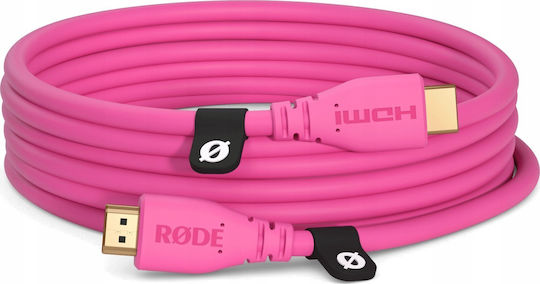 Rode Cablu HDMI de sex masculin - HDMI de sex masculin 3m Roz