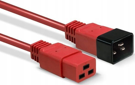 Lindy IEC C20 / IEC C19 - IEC C20 / IEC C19 Cable 3m Red