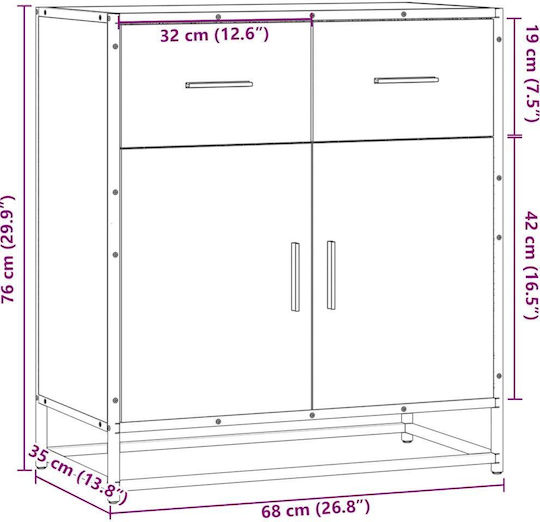 Μπουφές mit Schubladen Bronze 68x35x76cm