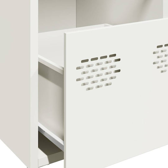 Μπουφές από Μέταλλο με Συρτάρια Λευκό 68x39x73.5cm