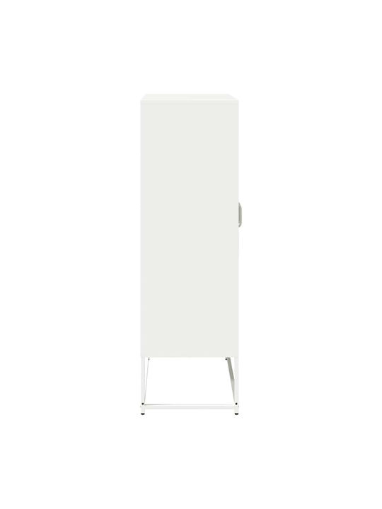 Sideboard made of Metal White 68x39x123cm